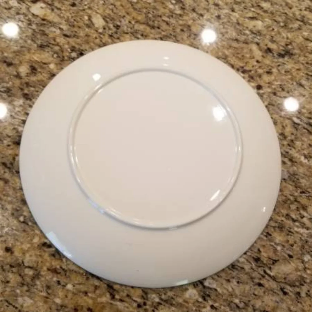 VTG MCM Taylor Smith & Taylor Honey Gold Onion Round Stoneware Plate 12.25